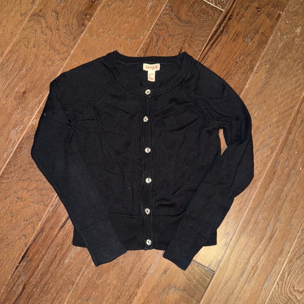 Girls black sweater 7/8